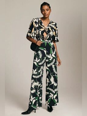 NWT Farm Rio toucan print jumpsuit small vacation resort wear